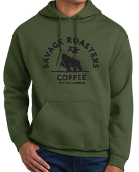 Savage Roaster’s Hoodie with Distressed Logo