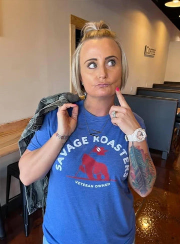 Patriotic Red, White, and Blue Savage Triblend Tee