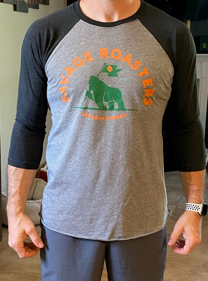 Raglan 3/4 Sleeve Savage Triblend Tee